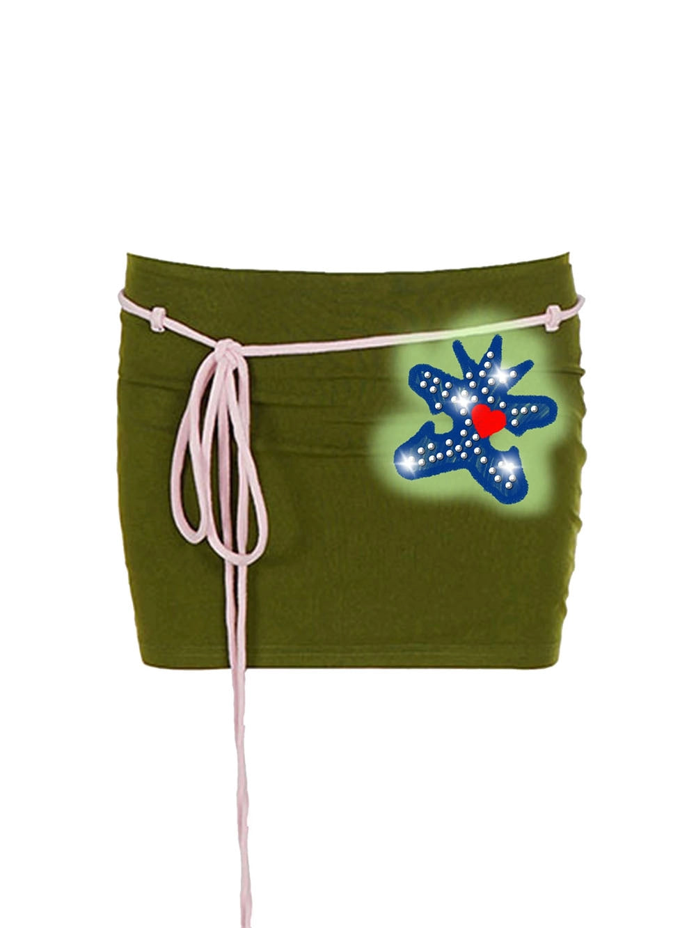 Sparkle Contrast Star Skort-681