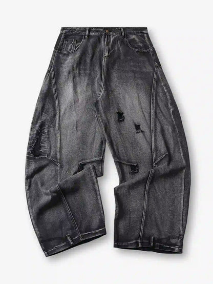 Dark Wash Distress Jeans - S131