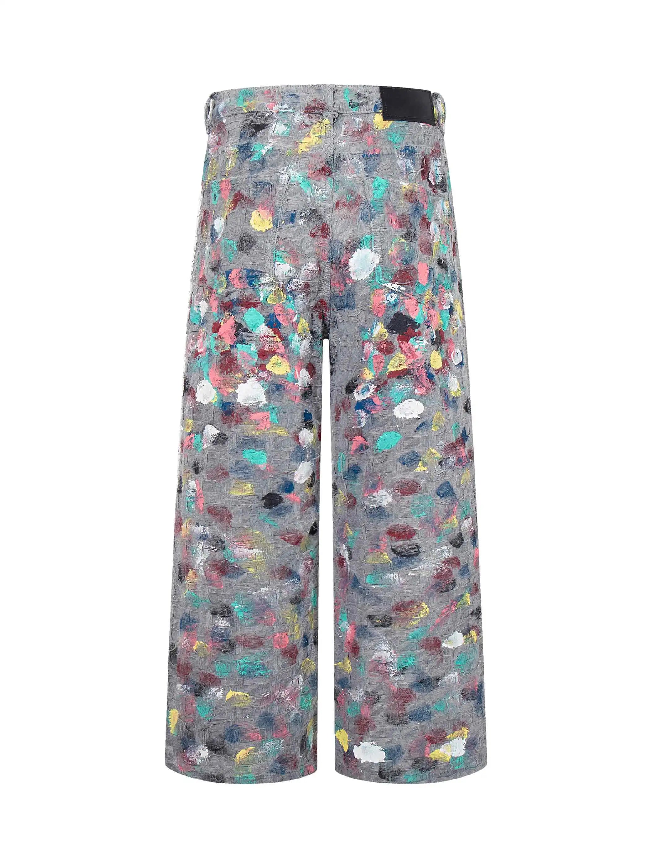 Abstract Paint Underground Jeans-S1184