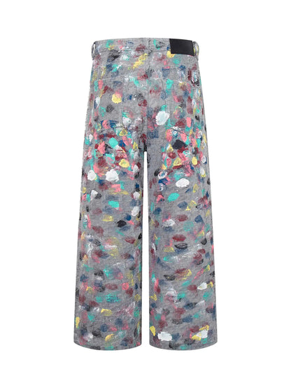 Abstract Paint Underground Jeans-S1184
