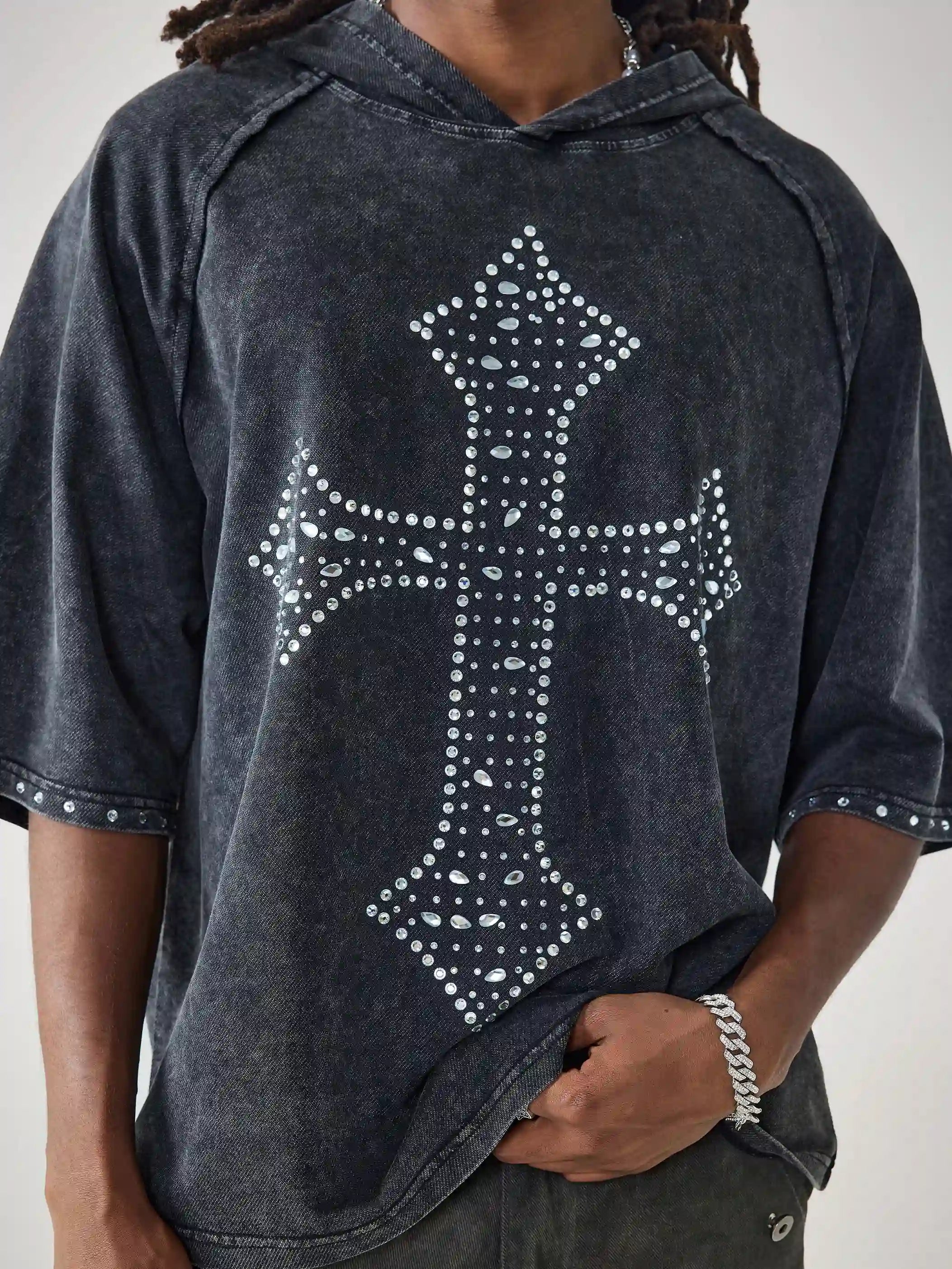 Radiant Cross Hooded T-shirt-202