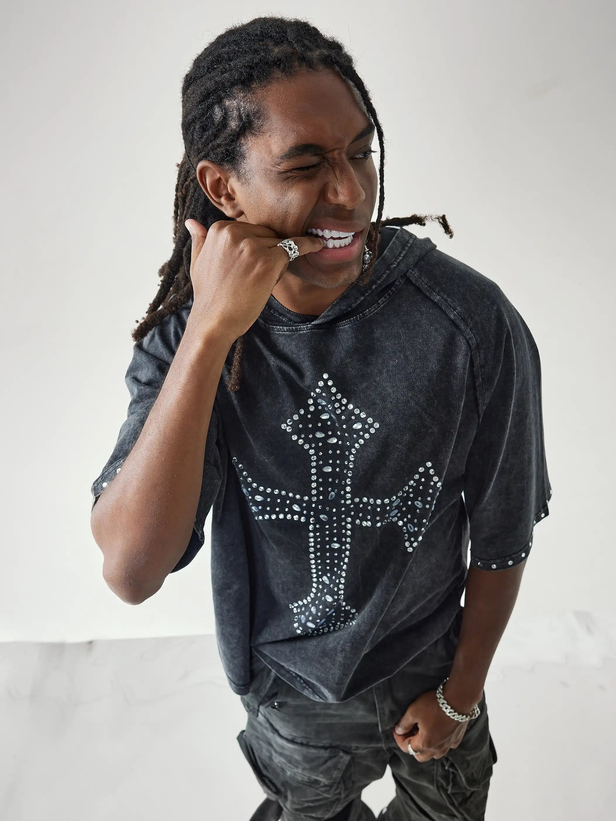 Radiant Cross Hooded T-shirt-202