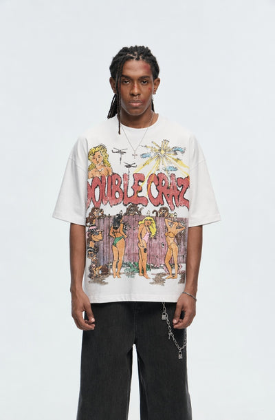 Camiseta Gráfica Bikini Vintage de los 90-533