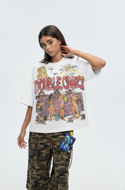 Camiseta Gráfica Bikini Vintage de los 90-533