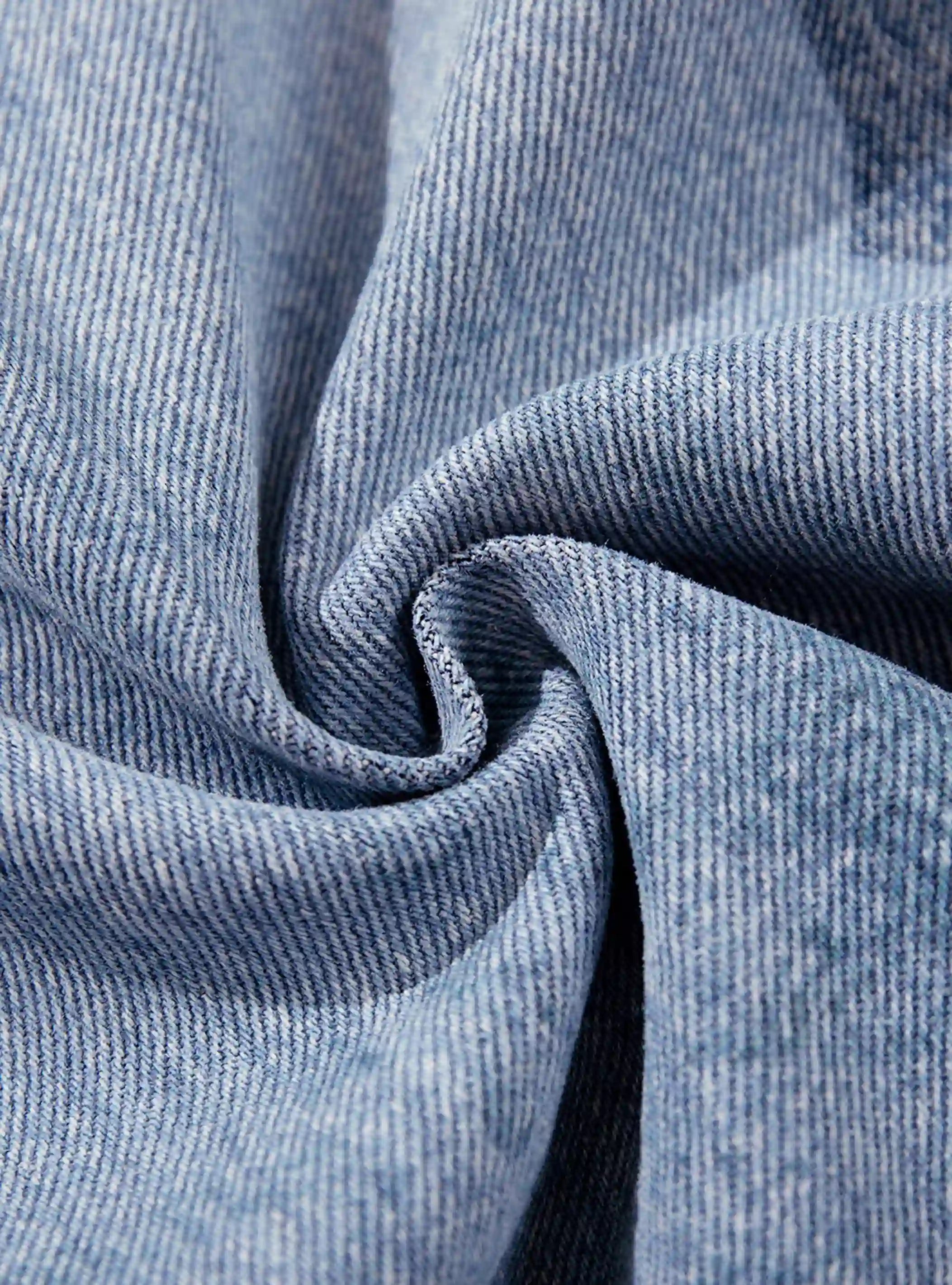 Iced-Side Painted Shredded Jeans-S1196