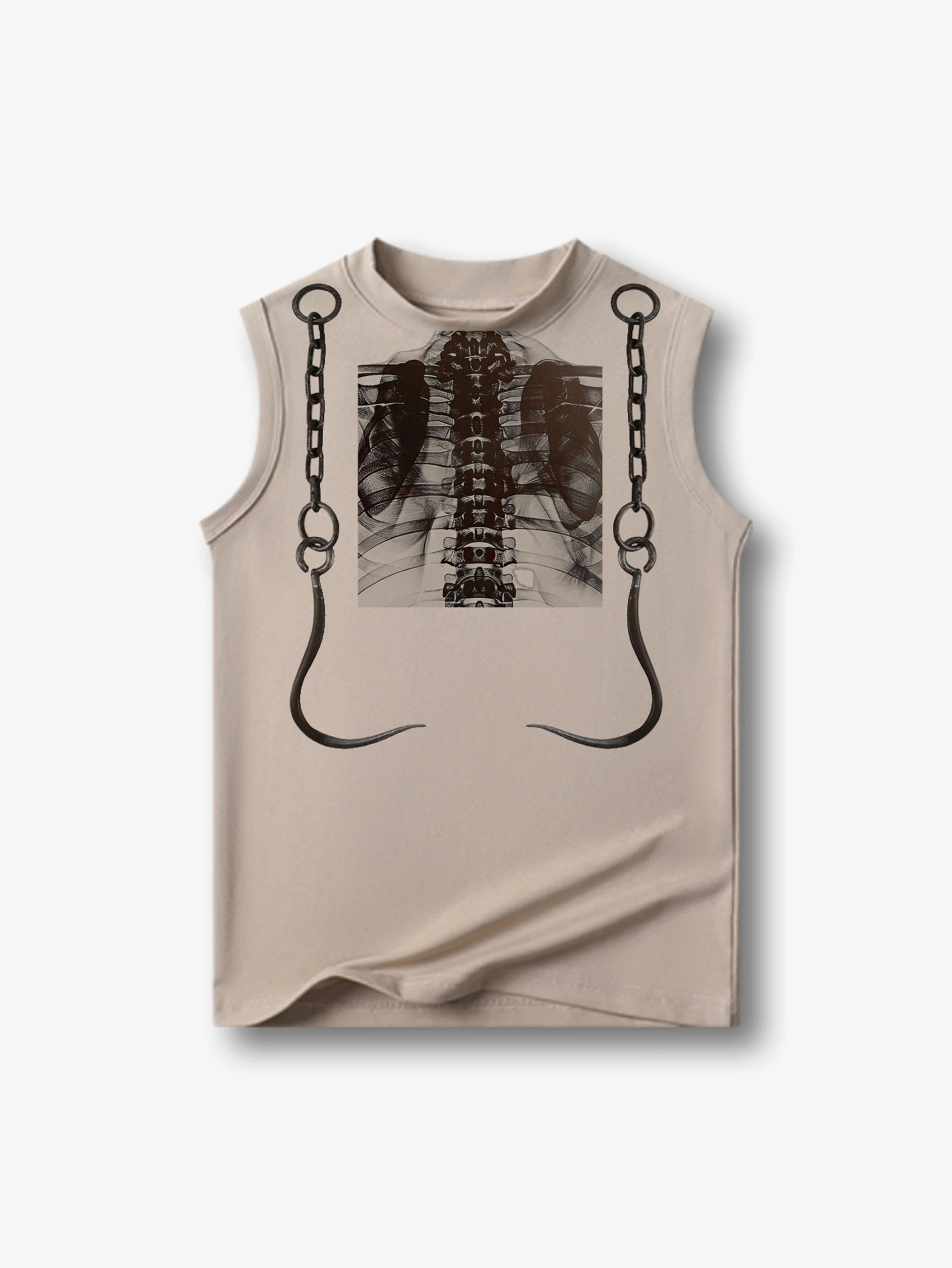 X-Ray Spine Chain Sleeveless Shirt-209