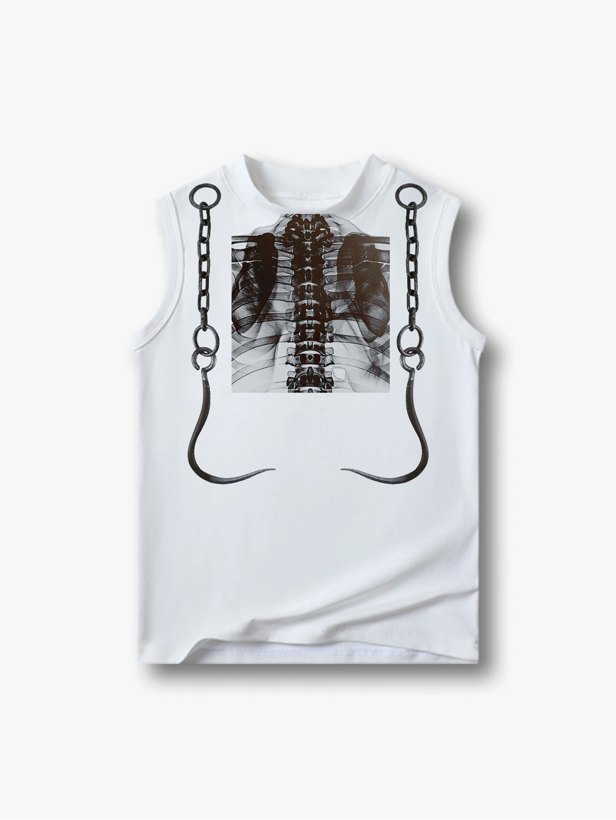 X-Ray Spine Chain Sleeveless Shirt-209