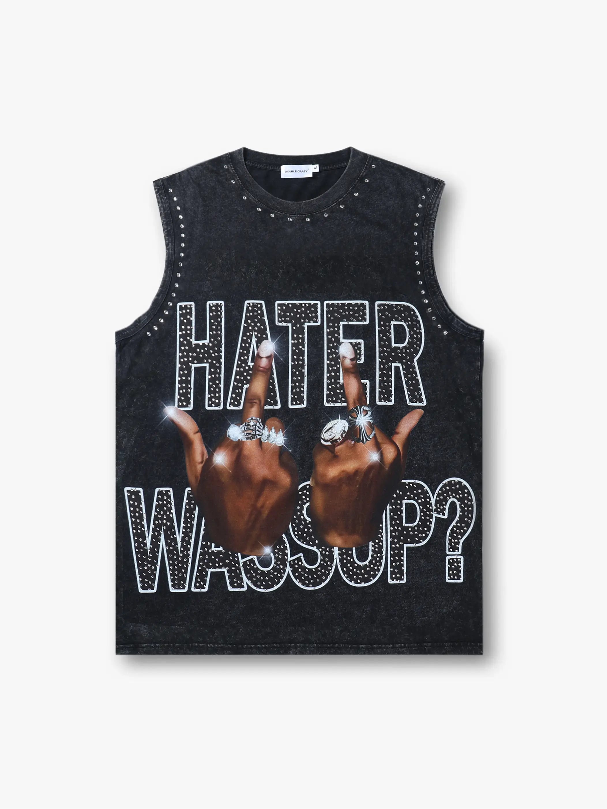 Street Bling Double Finger HATER Vest-244