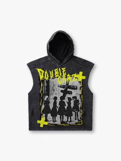 Street Rebel Cross Hoodie Vest-246
