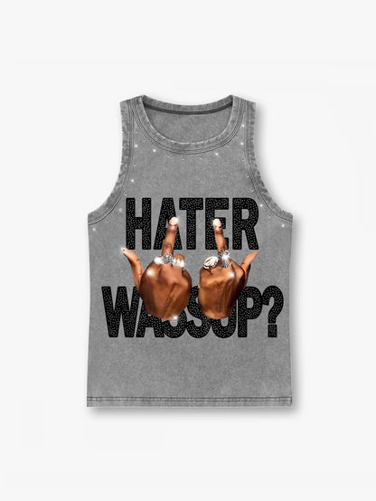 Pink Bling Middle Finger Vest-249