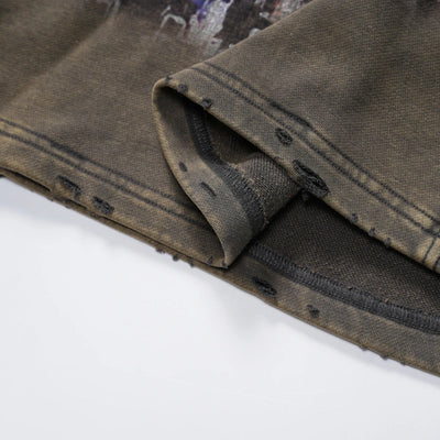 Distressed Concert Boxy Hoodie-718
