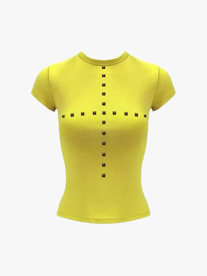 Radiant Cross Stud T-shirt-261