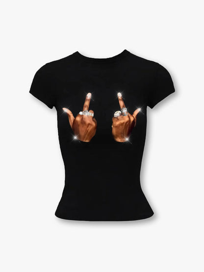 Radiant Cross Stud T-shirt-268