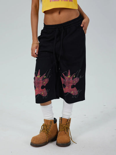 Bling Orbit Faded Sweatshorts-646