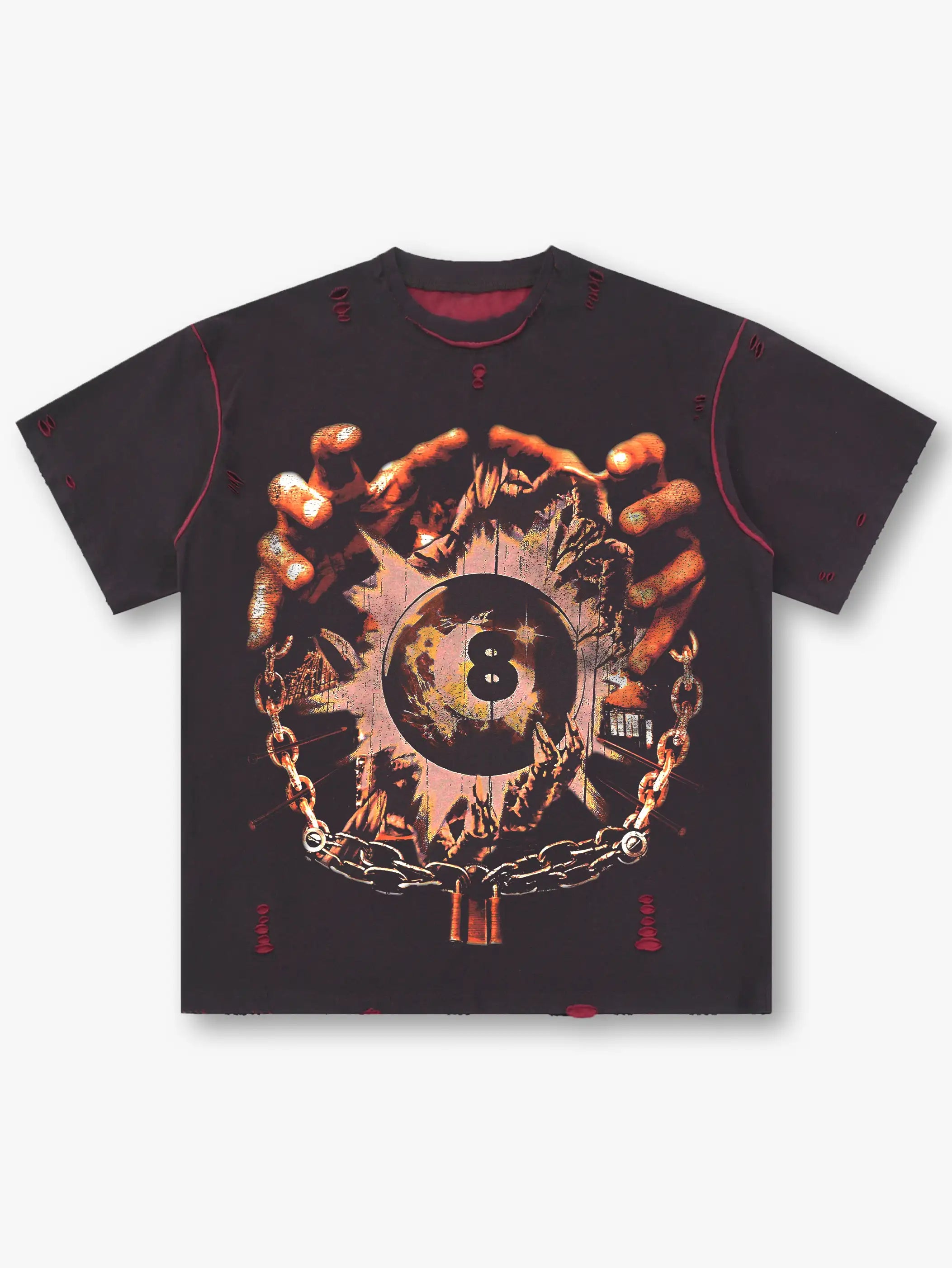 Dual-Sided 8-Ball Street T-shirt-270