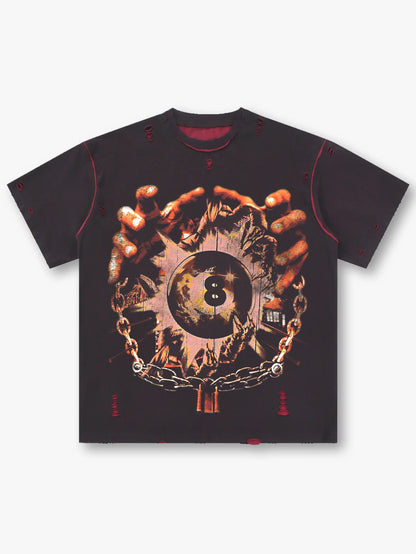 Dual-Sided 8-Ball Street T-shirt-270
