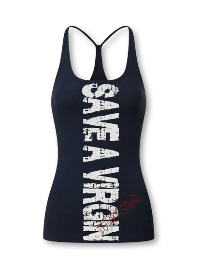 Rebel 'Save a Virgin' Graphic Tank-272