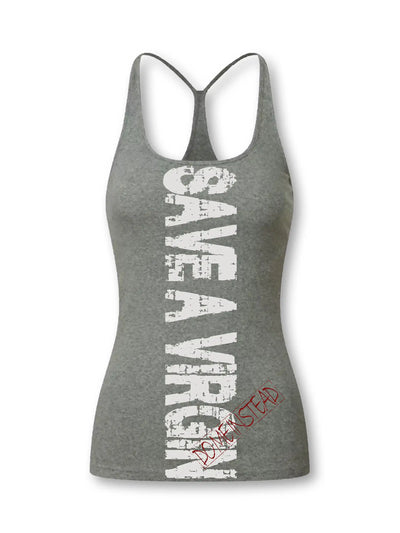 Rebel 'Save a Virgin' Graphic Tank-272