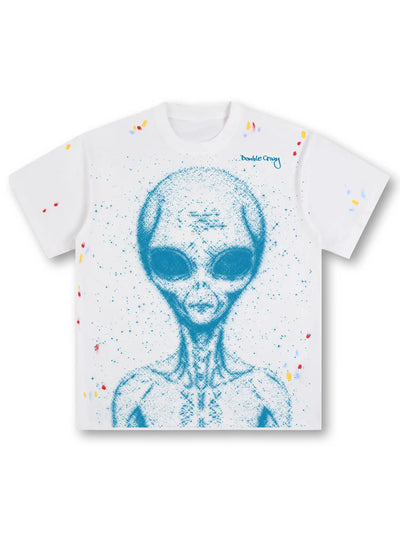 Galactic Alien Glow T-shirt-278