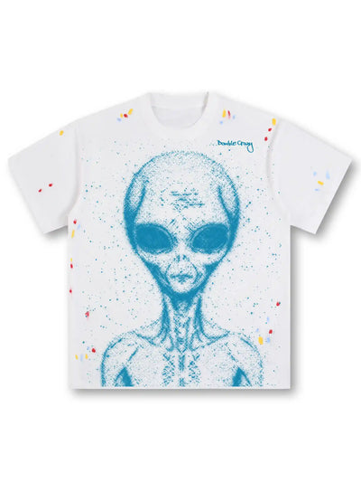Galactic Alien Glow T-shirt-278