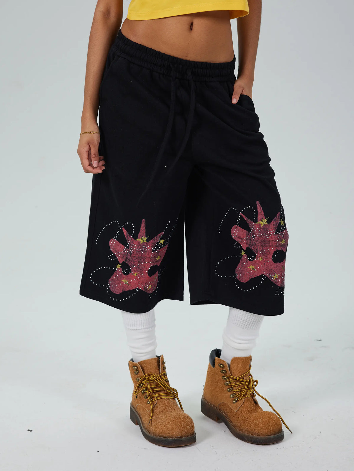 Bling Orbit Faded Sweatshorts-646