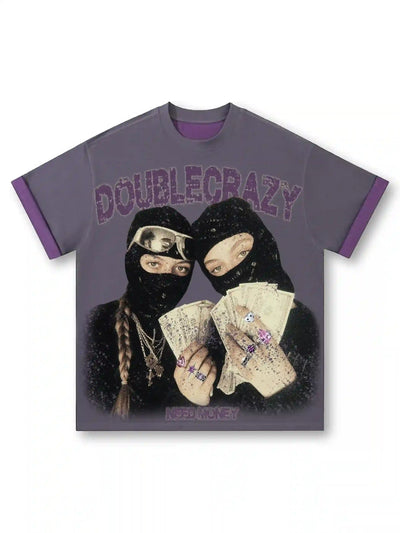 Camiseta de doble cara Rebel «Need Money»-282