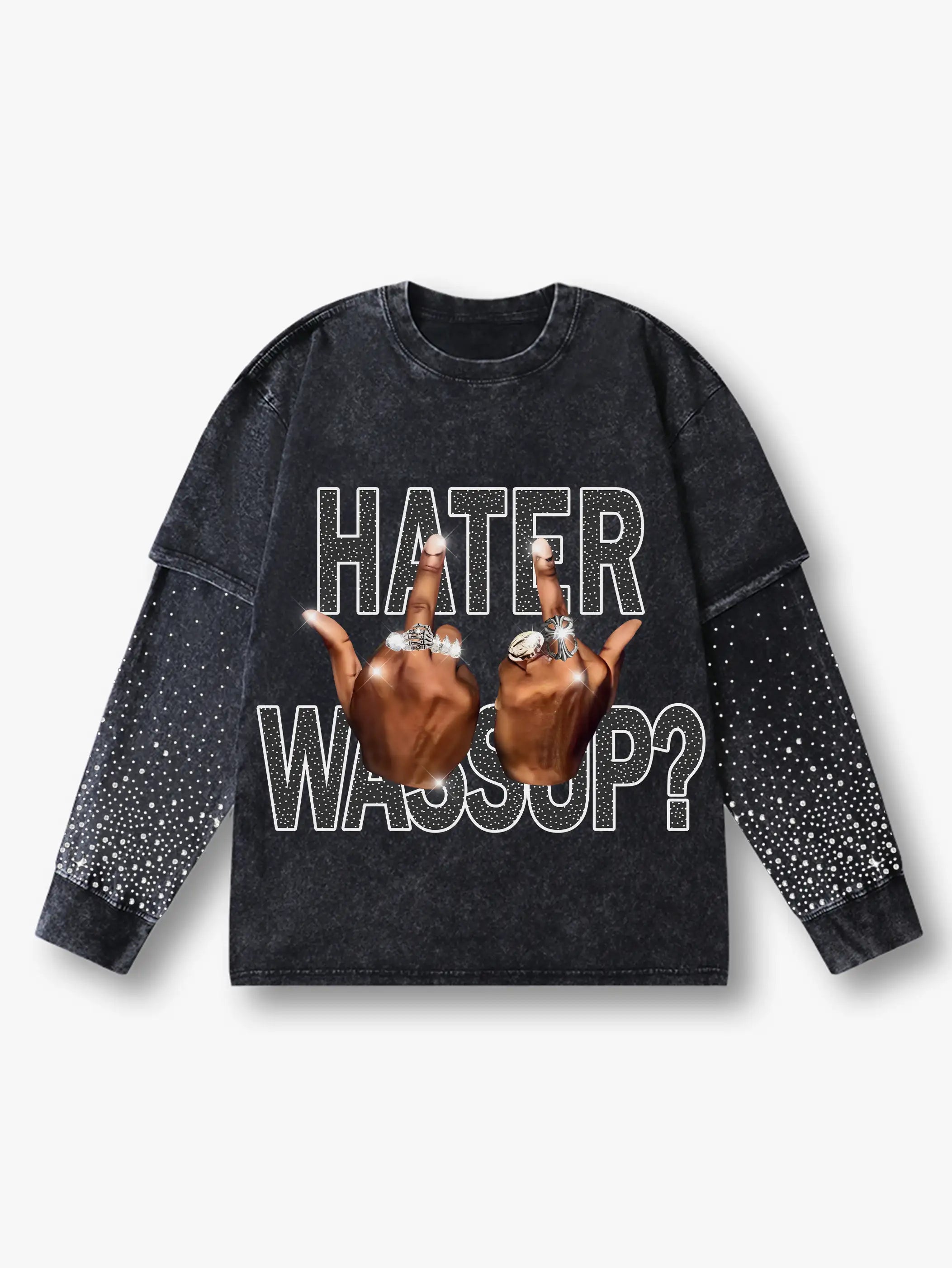 Diamond Hand Gesture Graphic Tee-287