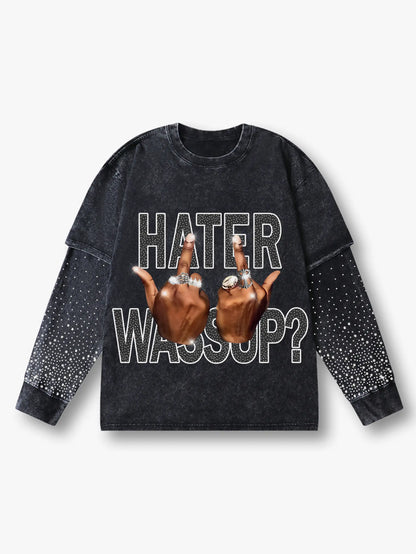 Diamond Hand Gesture Graphic Tee-287