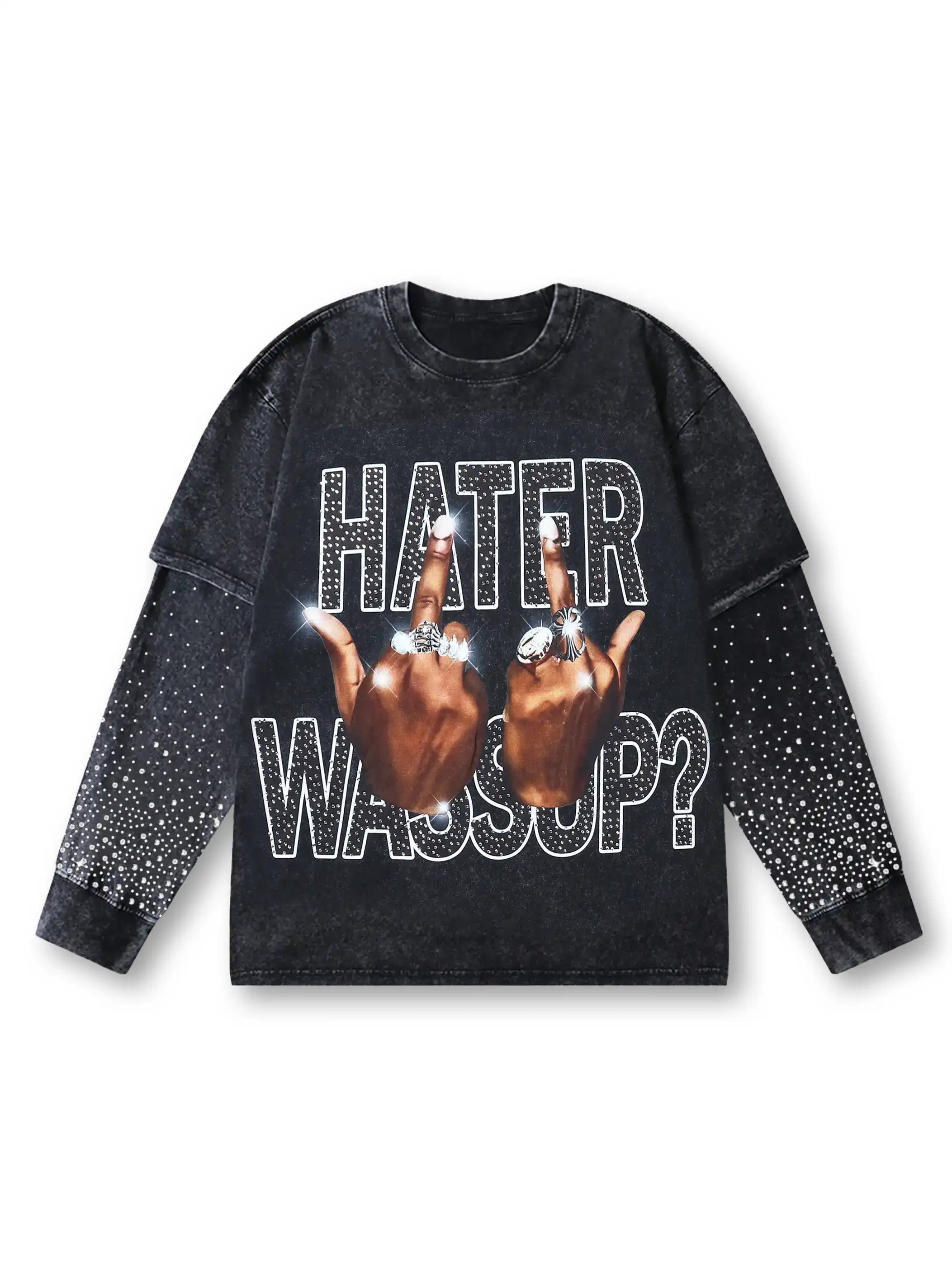 Diamond Hand Gesture Graphic Tee-287