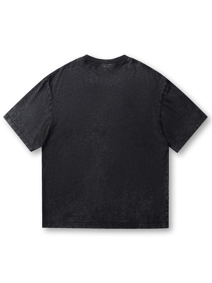 Trendy Studded Heart Devil Graphic T-Shirt -S140