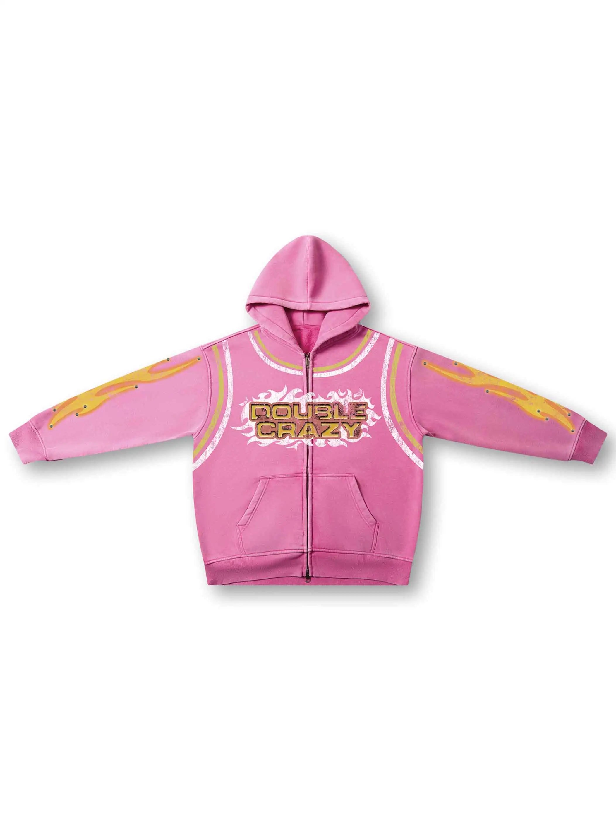 Flame Burst Zip Hoodie-379