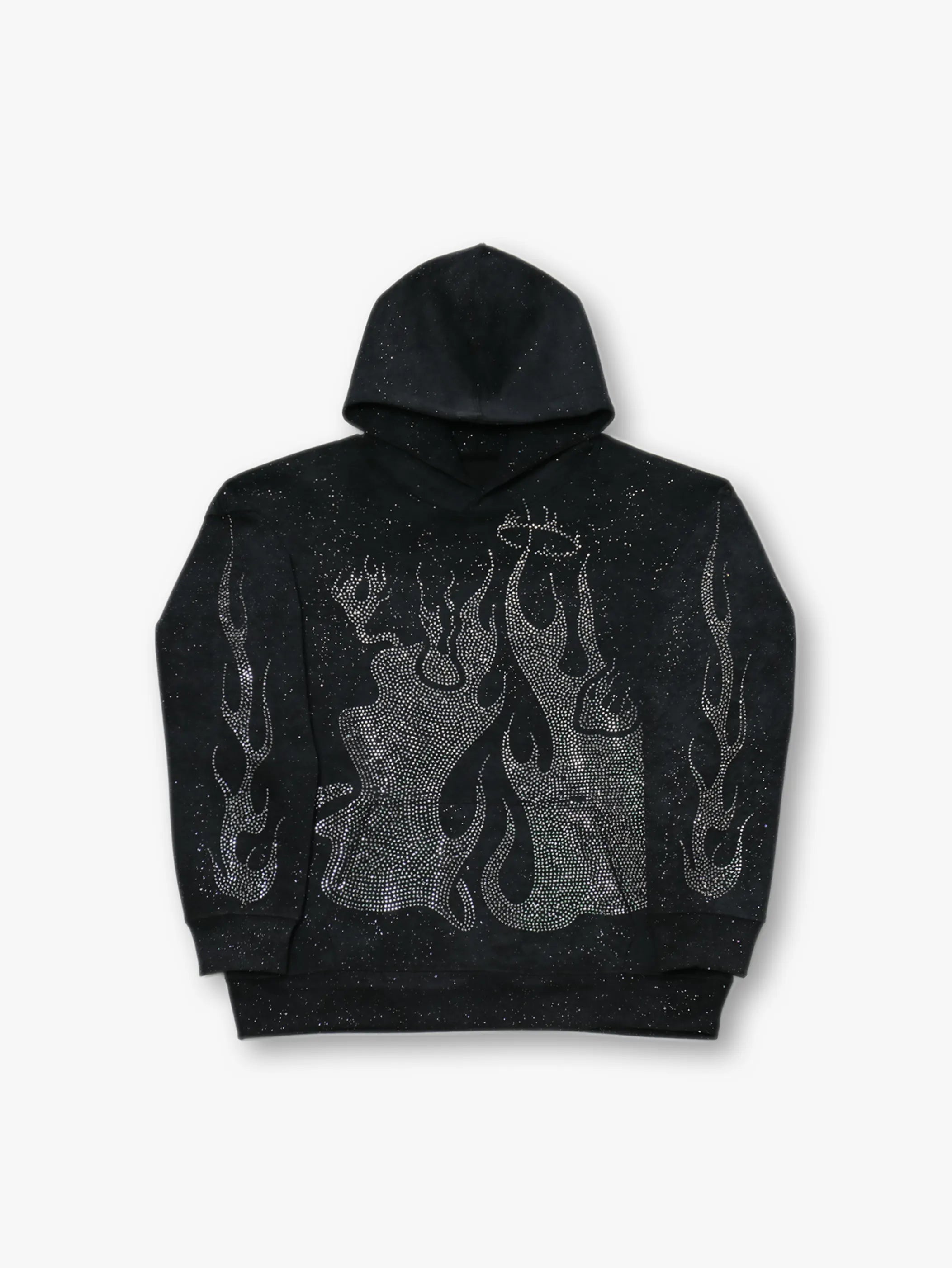 DOUBLECRAZY Flame Man Diamond Gradient Vintage Hoodie - 043