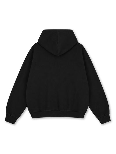 Sweat à capuche zippé à motif léopard délavé-752