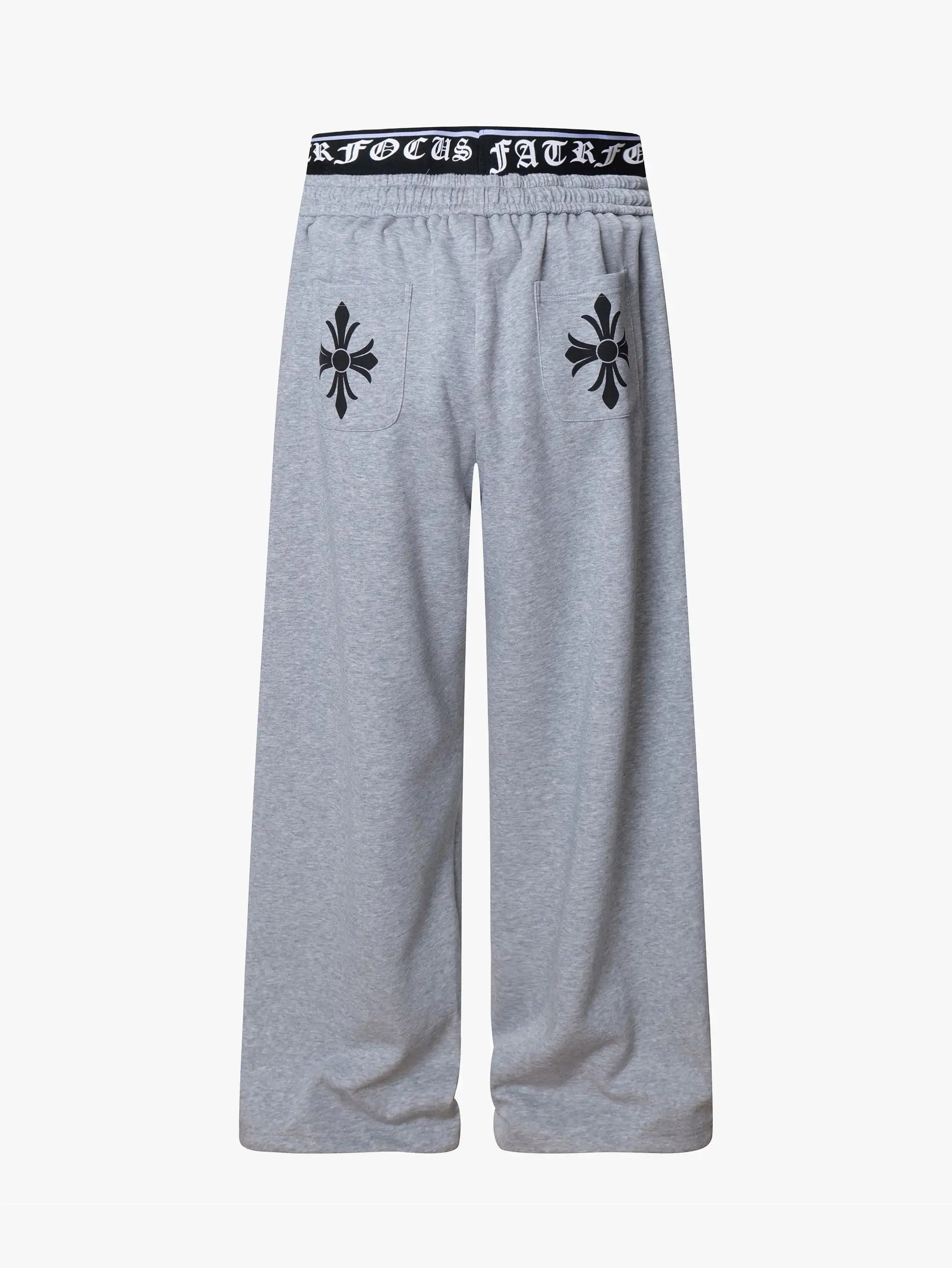 Dual Waist Retro Street Loose Pants-S1107