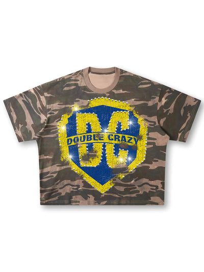 Iced Out Camo Shield Graphic Tee-440