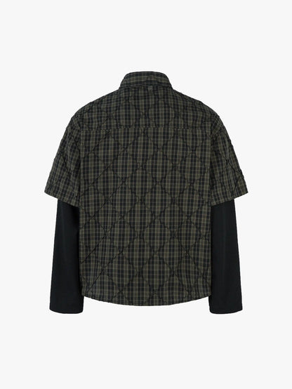 Street Patchwork Long Sleeve Shirt-s968