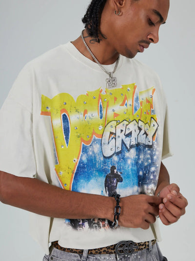 Distressed Rockstar Faded Tee-617