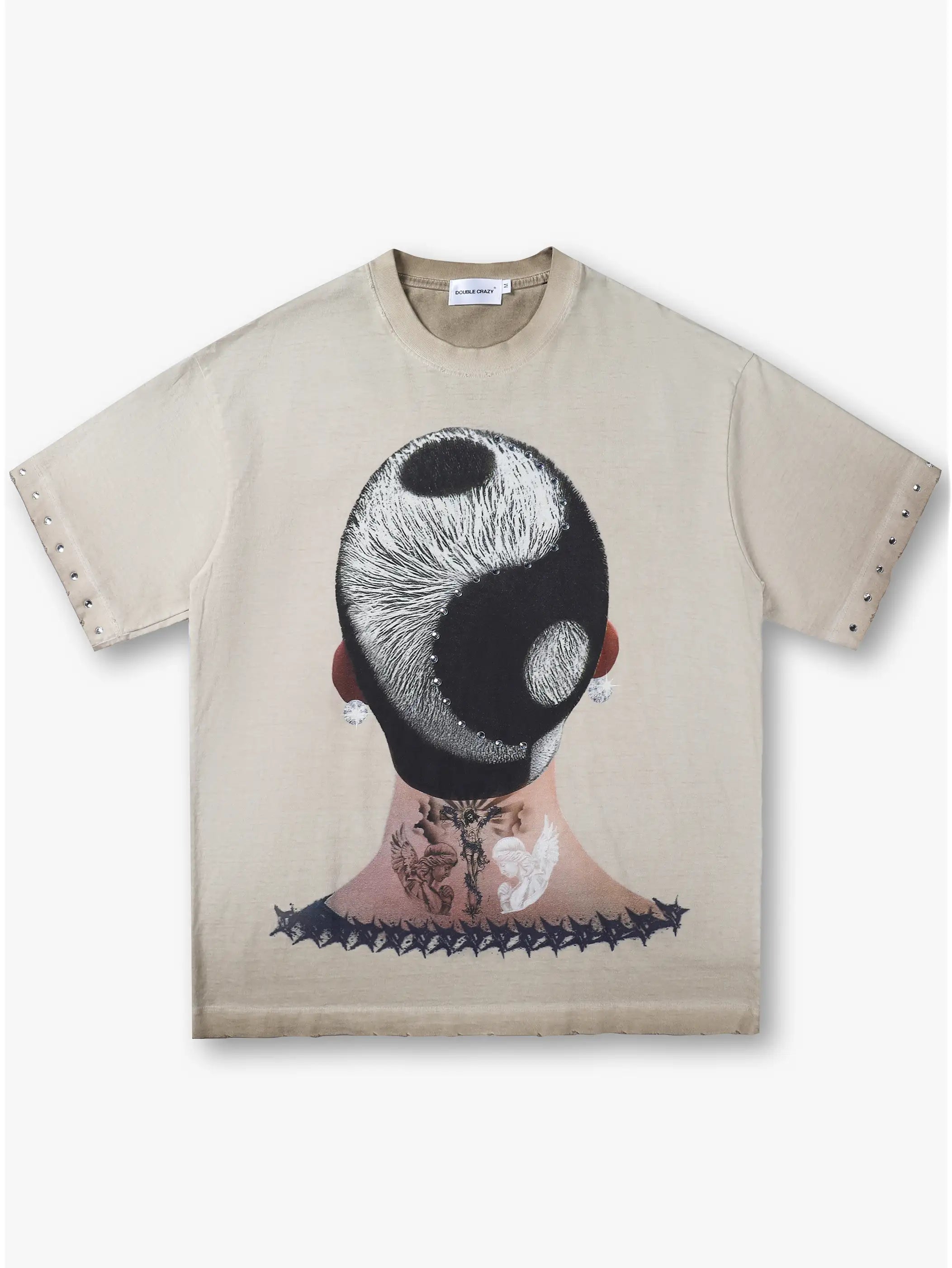 Print T Shirt Oversized Tattoo Graphic Punk Streetwear-210