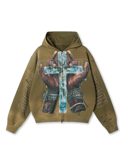 Faithful Strength Sudadera con Capucha-353