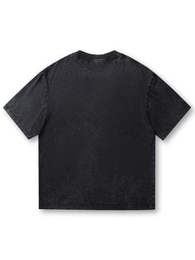 Trendy Studded Heart Devil Graphic T-Shirt-S140