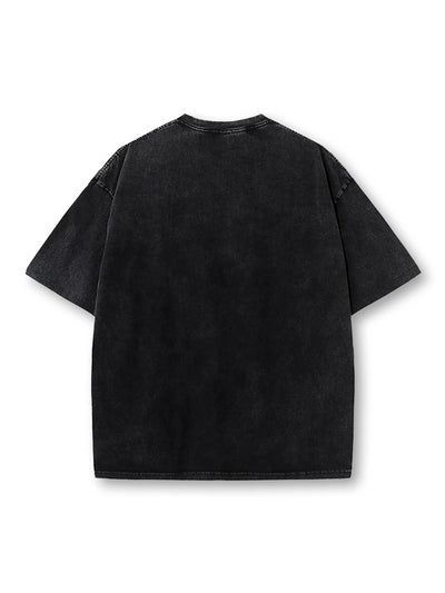 Camiseta de ángel y demonio con estampado de llamas dobles y locas-002