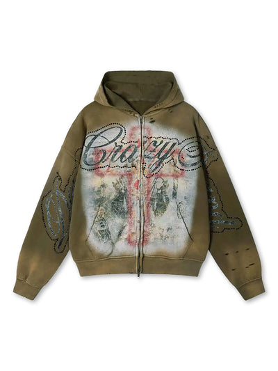 Sudadera con Capucha Crimson Cross-355