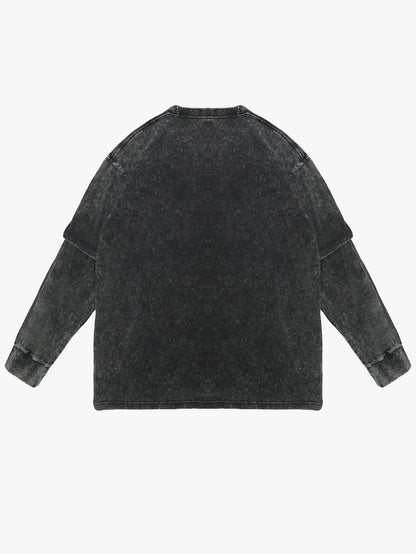 Sweat-shirt décontracté à manches longues unisexe style urbain