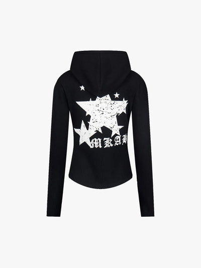 Gothic Star Punk Slim Hoodie Jacket-S1104