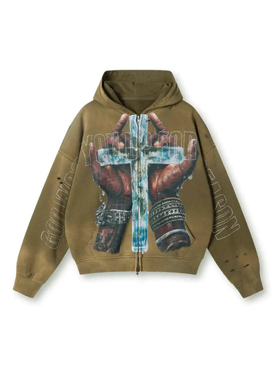 Faithful Strength Sudadera con Capucha-353