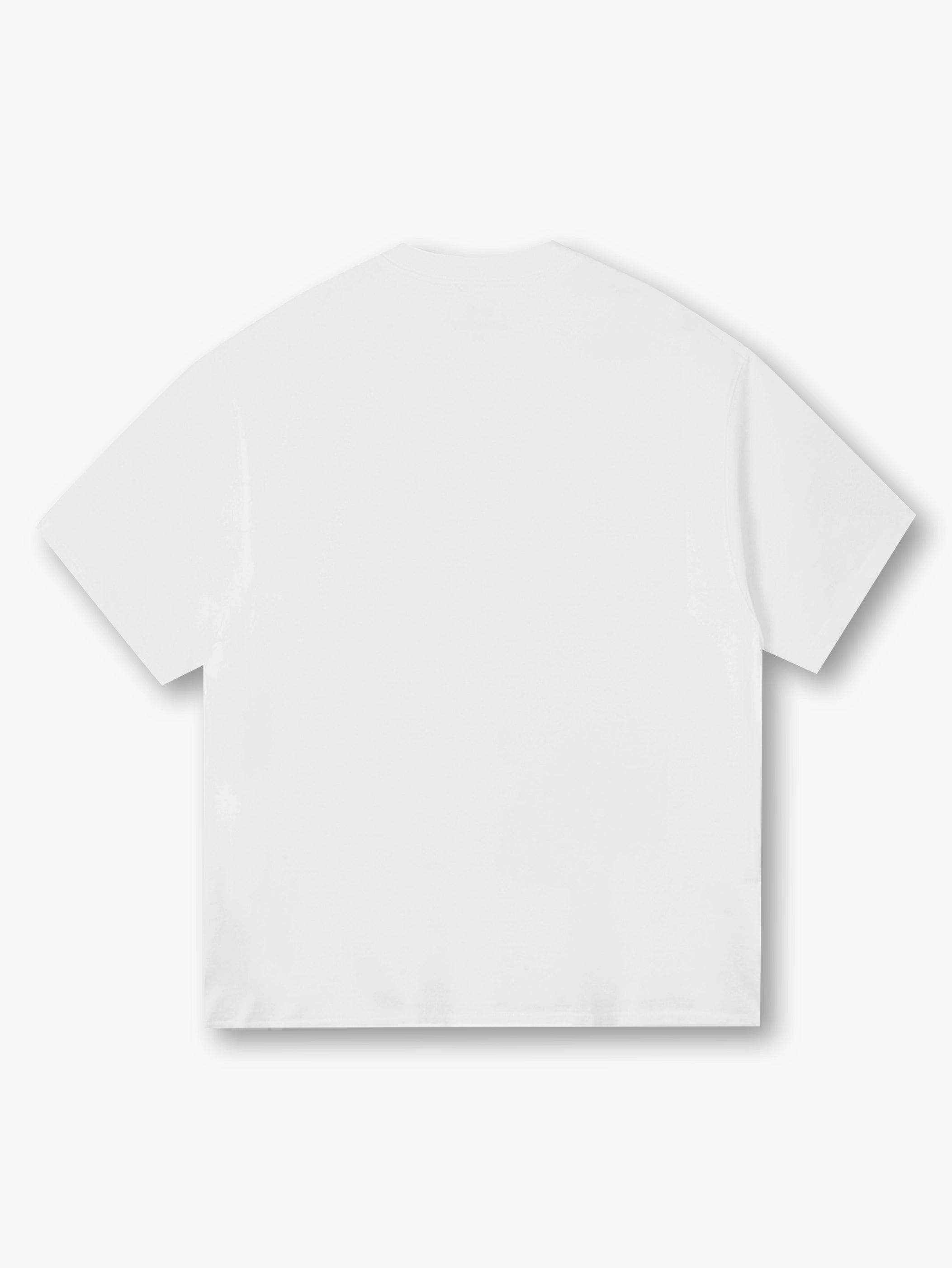 T-shirt blanc avec imprimé diamants, lèvres grillz et pendentif croix