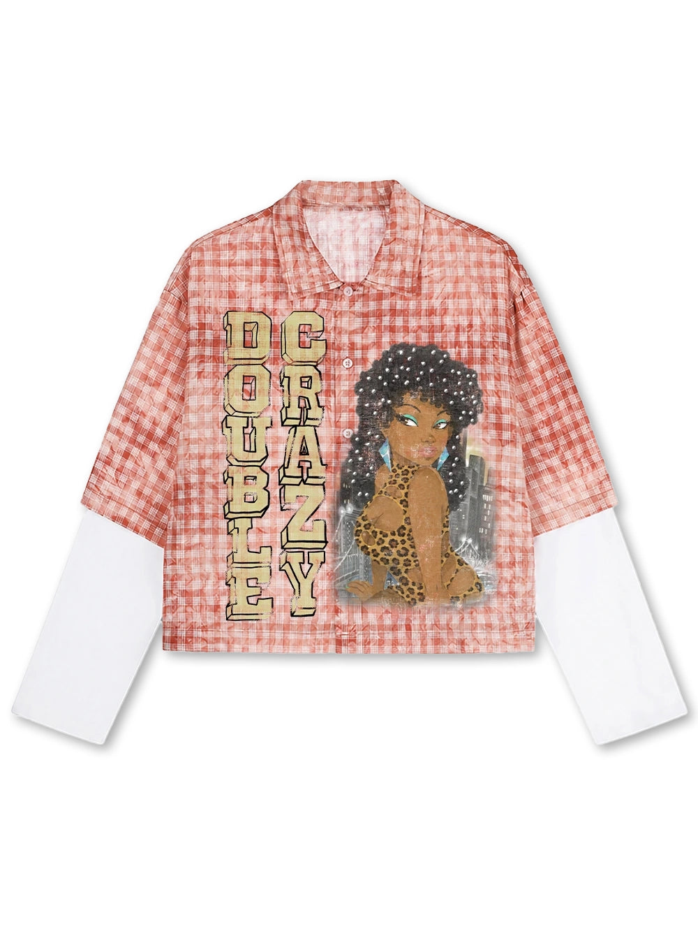 Chemise à Carreaux Afro Cloutée-703