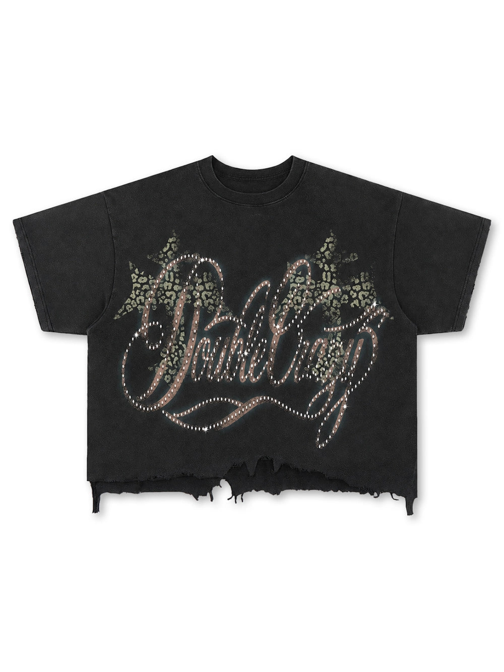 Rhinestone Logo Graphic T-shirt-421