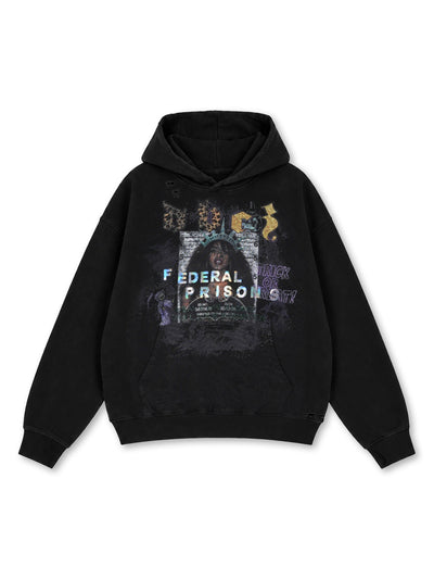 Sweat à capuche 400G Distressed Mugshot-785