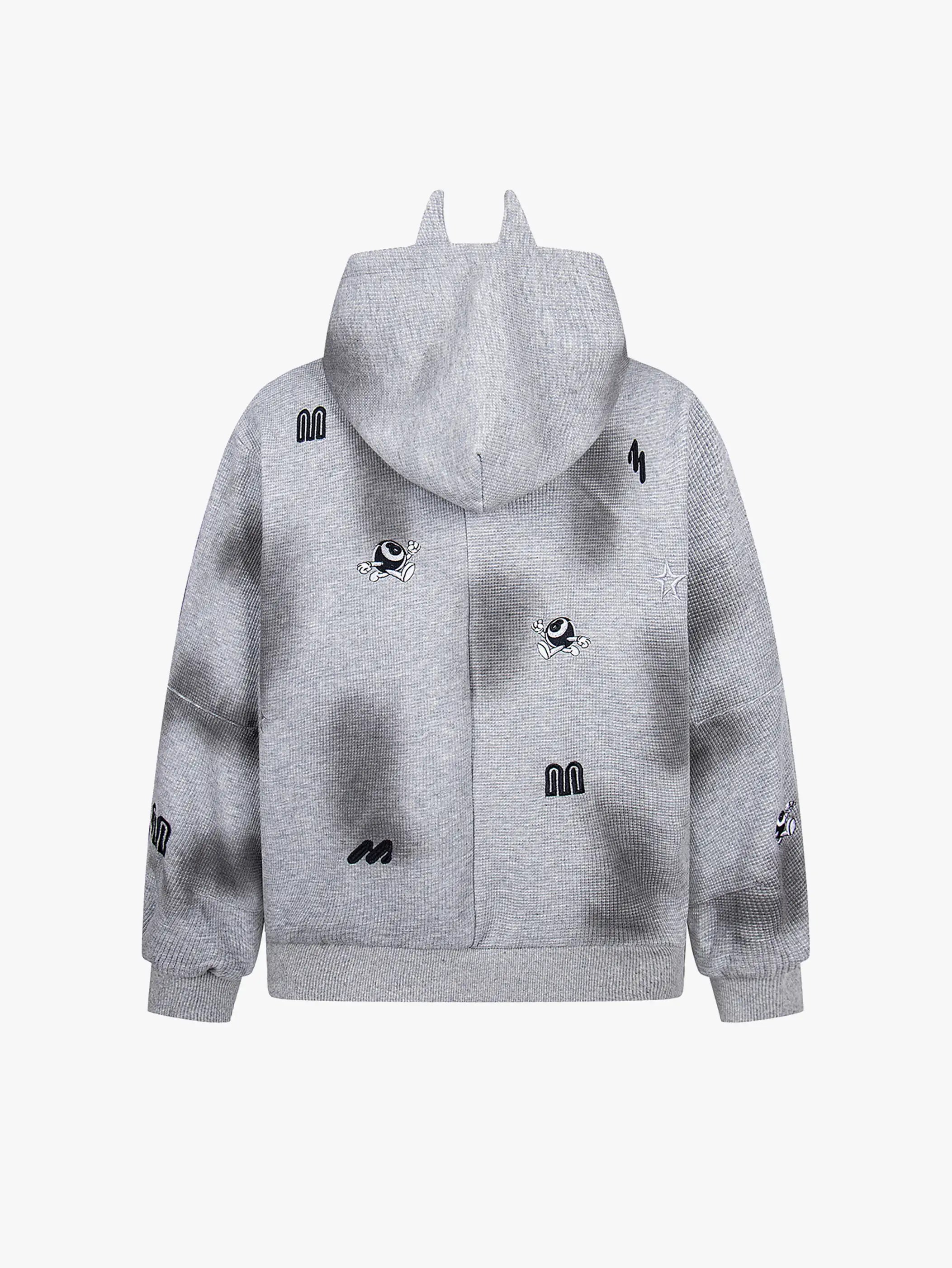 Space M8 Alien Graphic Zip Hoodie-S1122